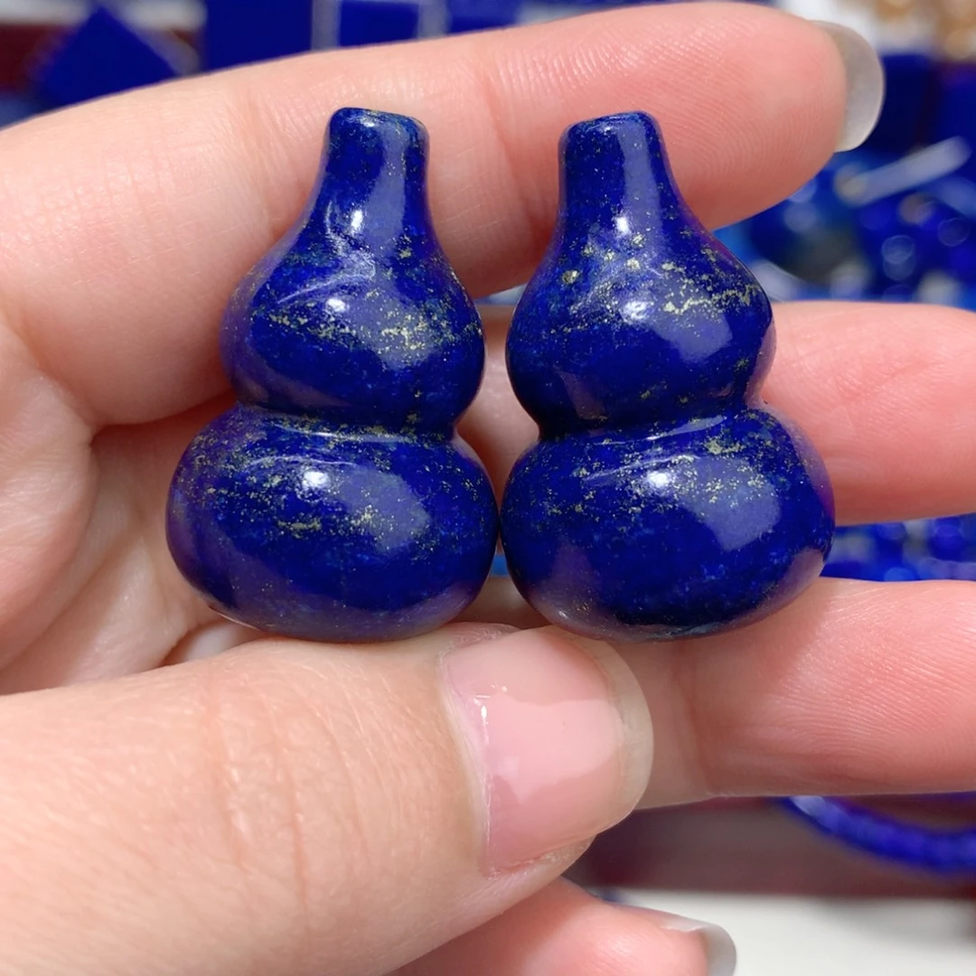 青金石未镶嵌葫芦挂件