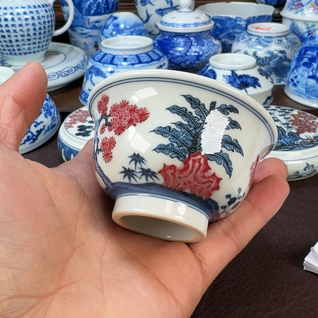 瓷片静**深现代景德镇陶瓷手绘茶具