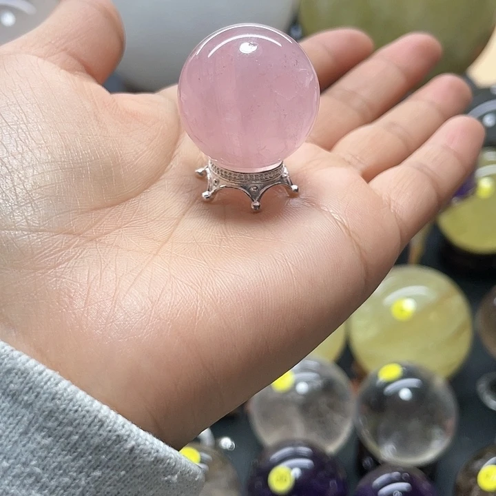 水晶天然粉水晶卡2.8未镶嵌