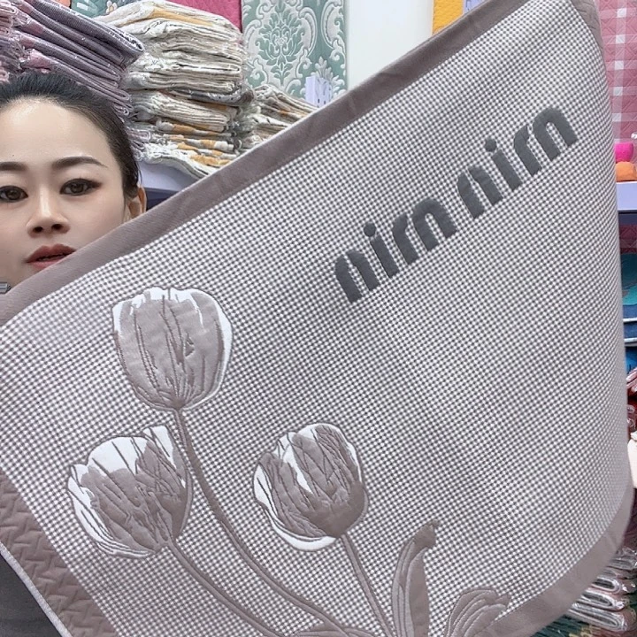 棉咖色郁金香纯棉