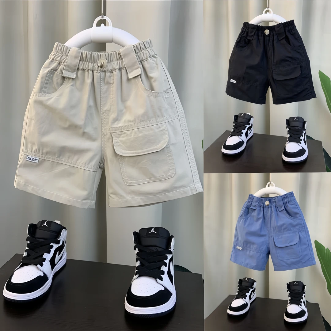 男童夏装短裤2025新款中大童宽松夏季衣服儿童时髦帅气纯棉五分裤