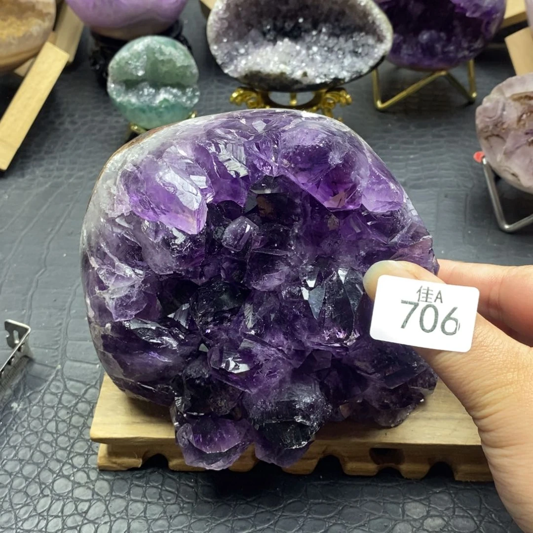 未镶嵌大型摆件（非配饰）紫晶抖**了