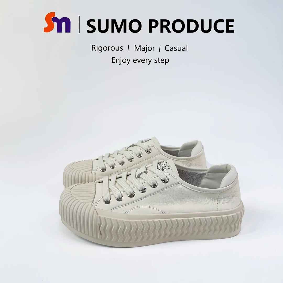 素陌韩版小白鞋厚底饼干鞋真皮透气高级感休闲鞋鞋子女款夏季2918