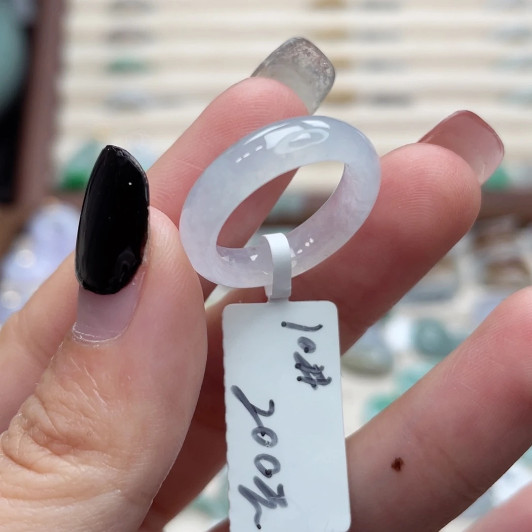 翡翠未镶嵌戒圈a01港圈10白月光