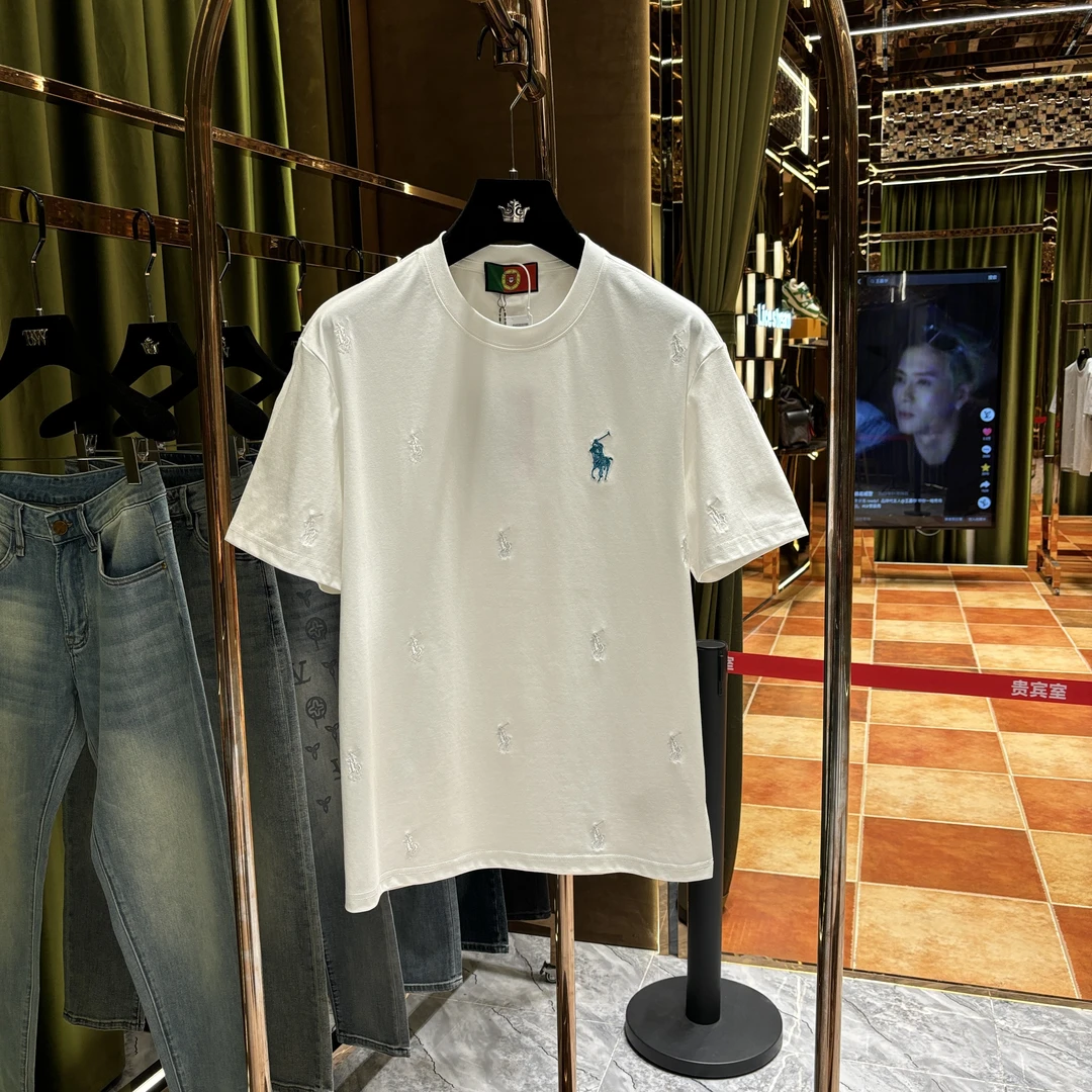 BO【新款短袖】2025夏季新品高级感时尚百搭重工短袖25027