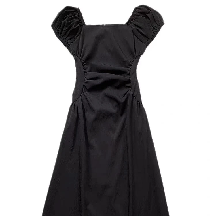 【直播间专属福利】anotherhome夏季简约方领收腰气质连衣裙时尚