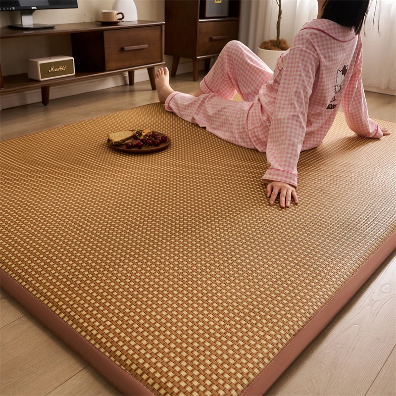 凉席地垫睡觉打地铺神器榻榻米 床垫爬爬垫家用席子藤席垫新款