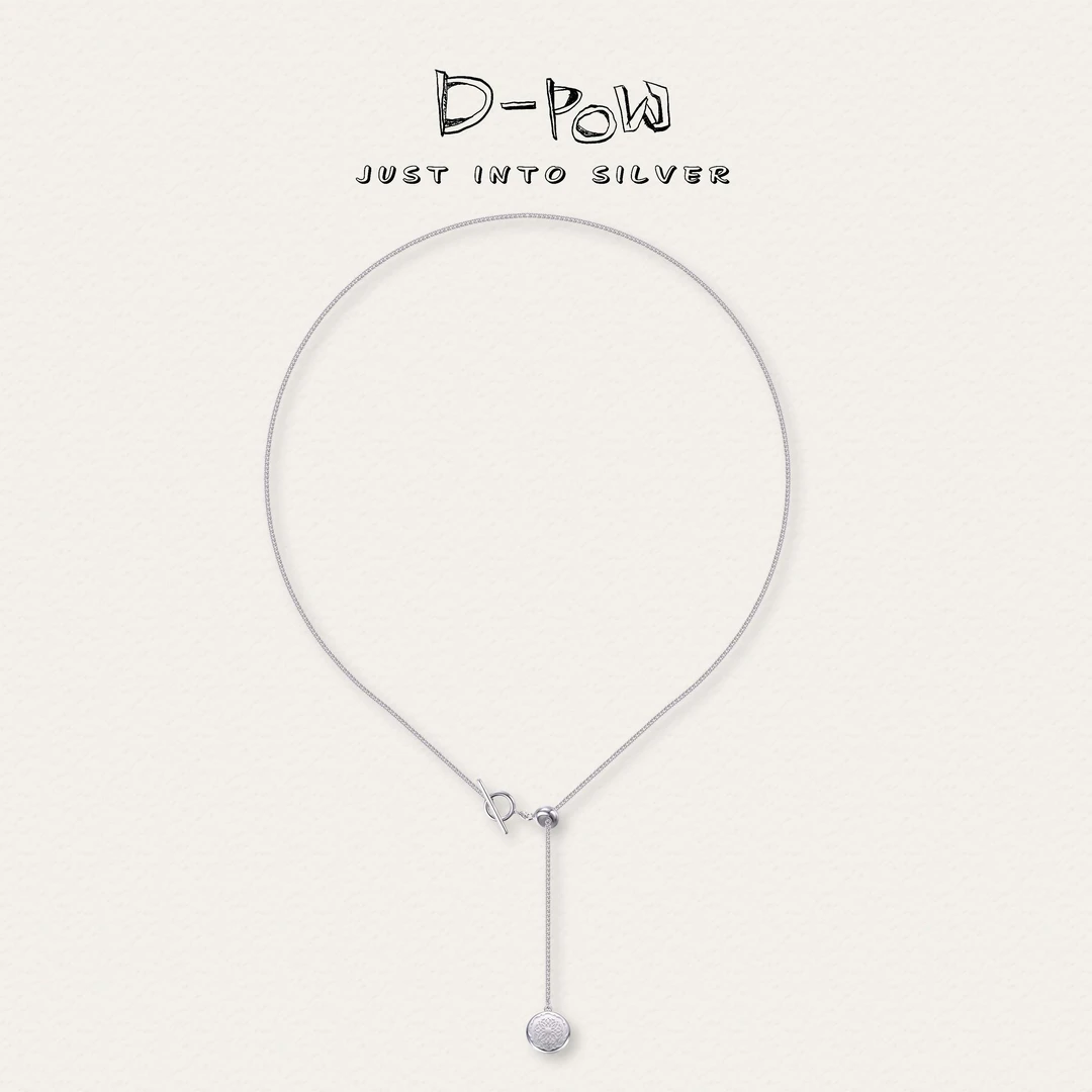 灯小炮 坠链均925银 小王子の梵花里ot抽拉项链（47cm）（7186）气质