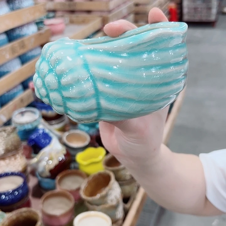 有孔.凑单10元陶瓷花盆发货！