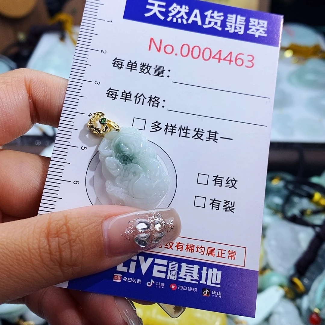 翡翠未镶嵌颈饰4463