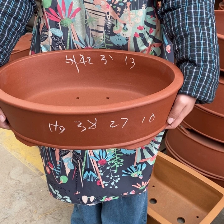 紫砂花盆只顾看手机的日子