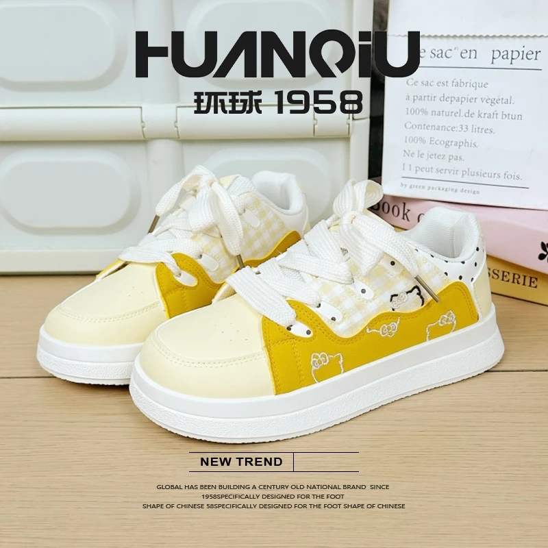 环球2025秋季新款厚底小白鞋女爆款小众设计感百搭学生校园休闲鞋