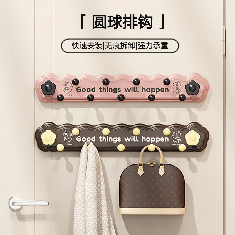 吸盘门后浴室挂钩强力粘胶免打孔强力承重置物架卧室门挂衣架收纳