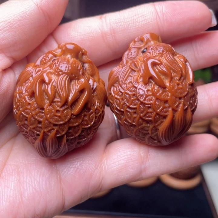 吊坠橄榄核金币龙龟手球3.5