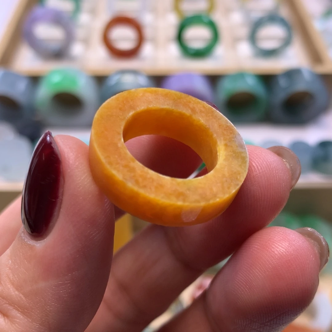 定制翡翠未镶嵌翡翠戒指10/15