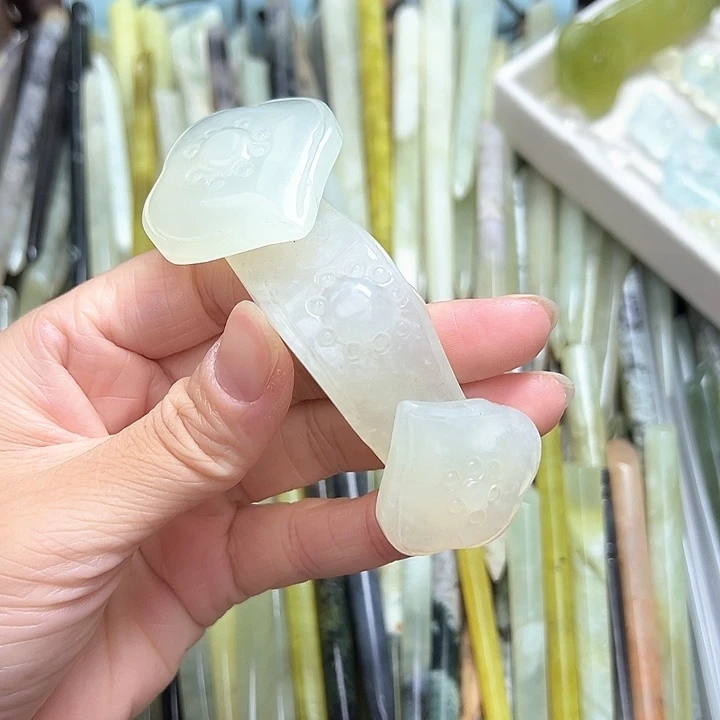 蛇纹石玉未镶嵌发簪