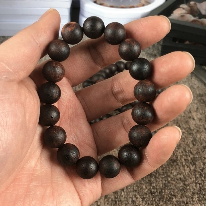 降真香手串/手链1.2黄油棋楠砂皮料