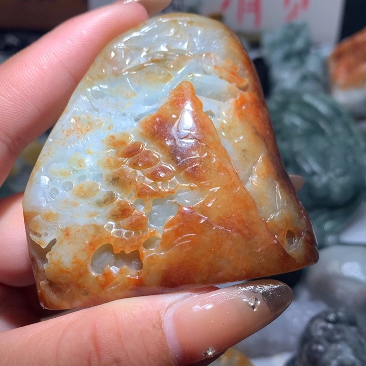 翡翠未镶嵌颈饰保真天然A货翡翠