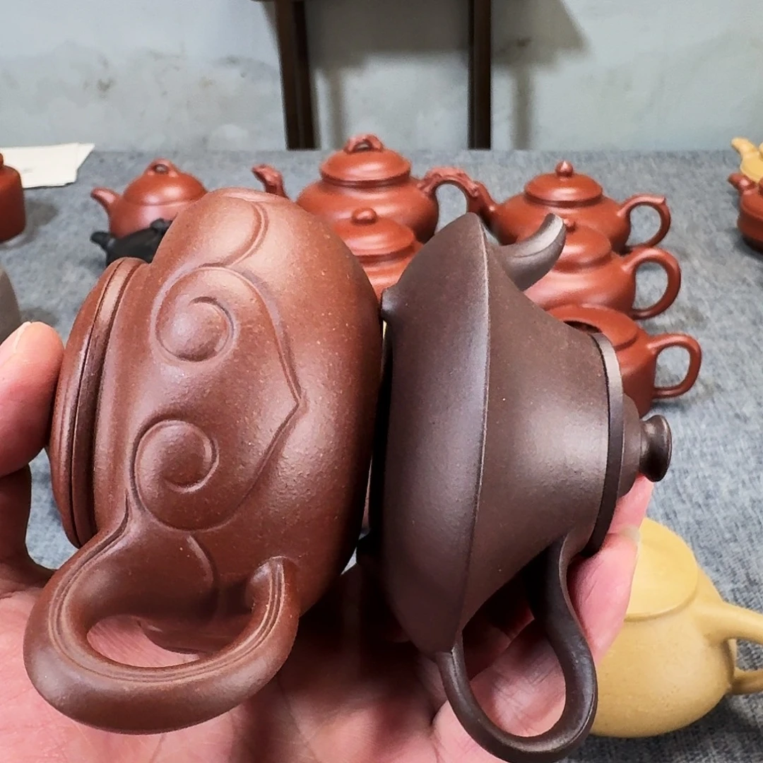 钧***紫砂茶壶全手工紫砂壶仿古如意