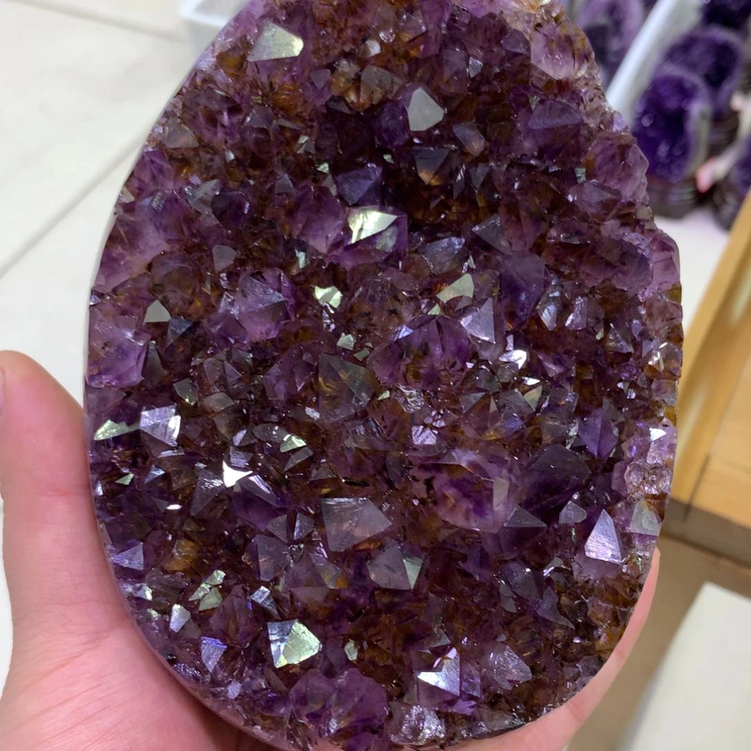 未镶嵌珠宝半成品紫晶点紫晶