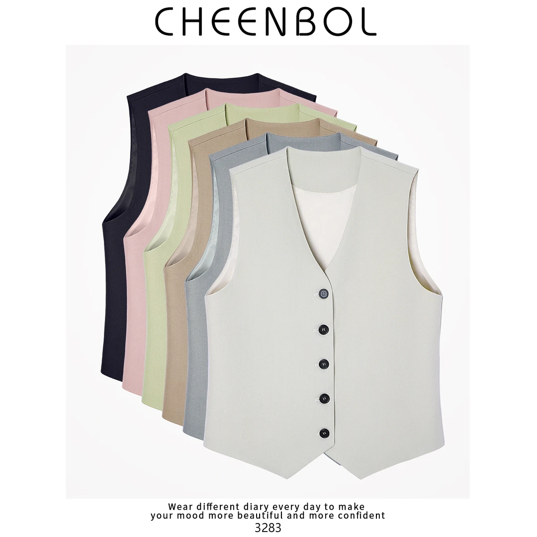 3283西装马甲女士春秋新款马夹背心外穿洋气时髦爆款无袖时尚减龄