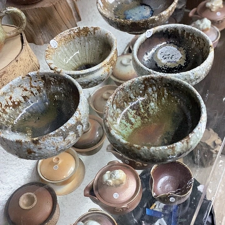 杯御*堂手工粗陶、柴烧茶器