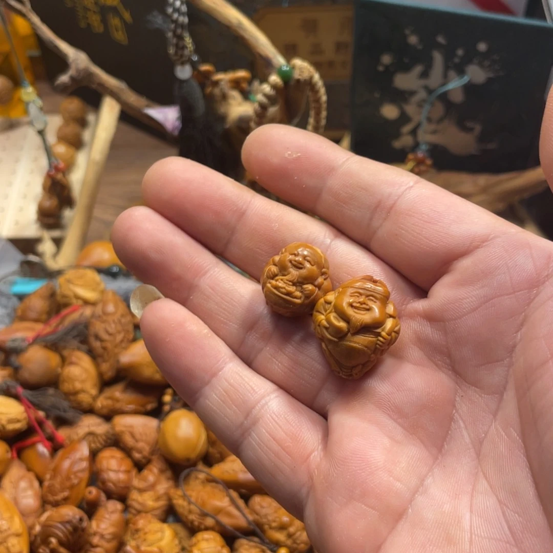 橄榄核手串/手链微瑕财神2颗959