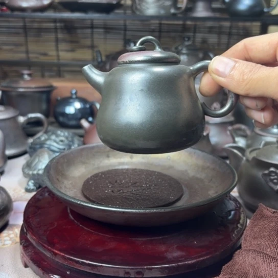 壶庄诚柴烧坭兴陶壶200（