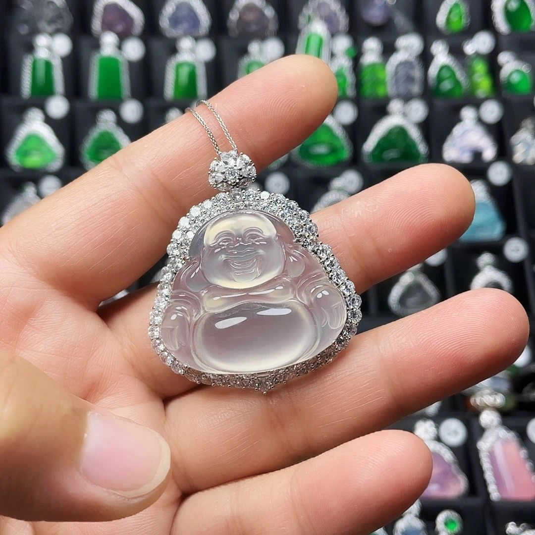 玛瑙/玉髓颈饰银S925镶嵌