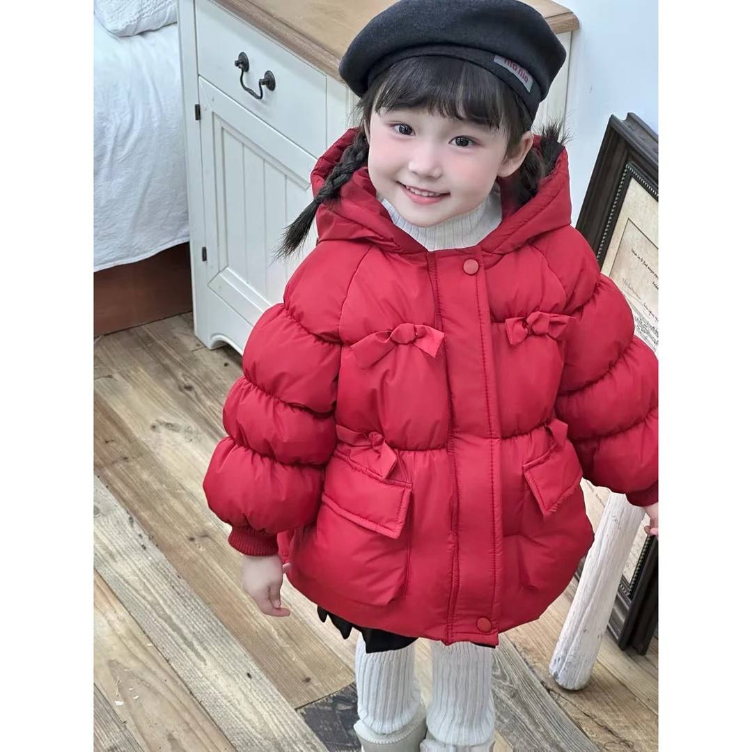【新年战袍】2025韩国女童棉服加绒加厚冬季外套拜年服宝宝