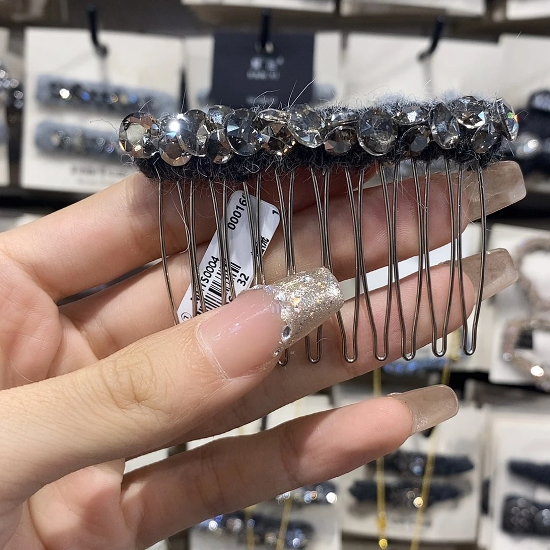 布艺铁合金倒插梳