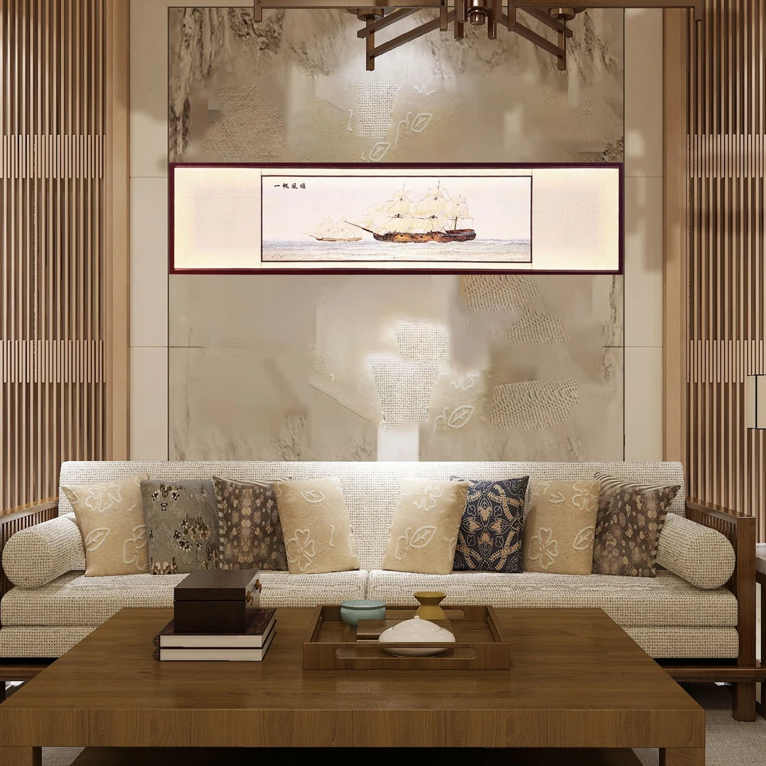 【非遗匠心】中华手工苏绣台灯/新中式客厅书房真丝刺绣艺术灯