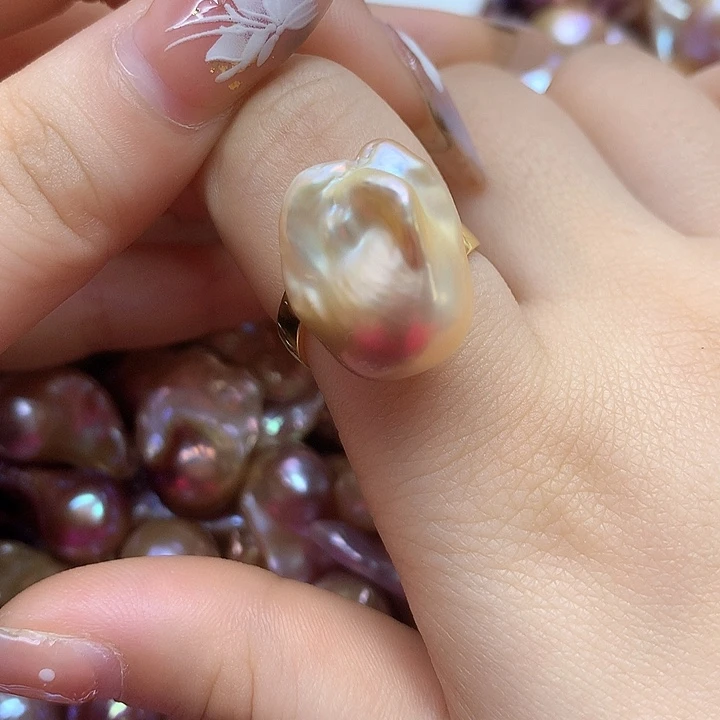 淡水珍珠耳饰银S925镶嵌