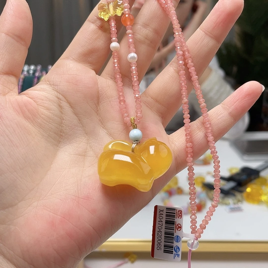 未镶嵌琥珀裸石蜜蜡吊坠