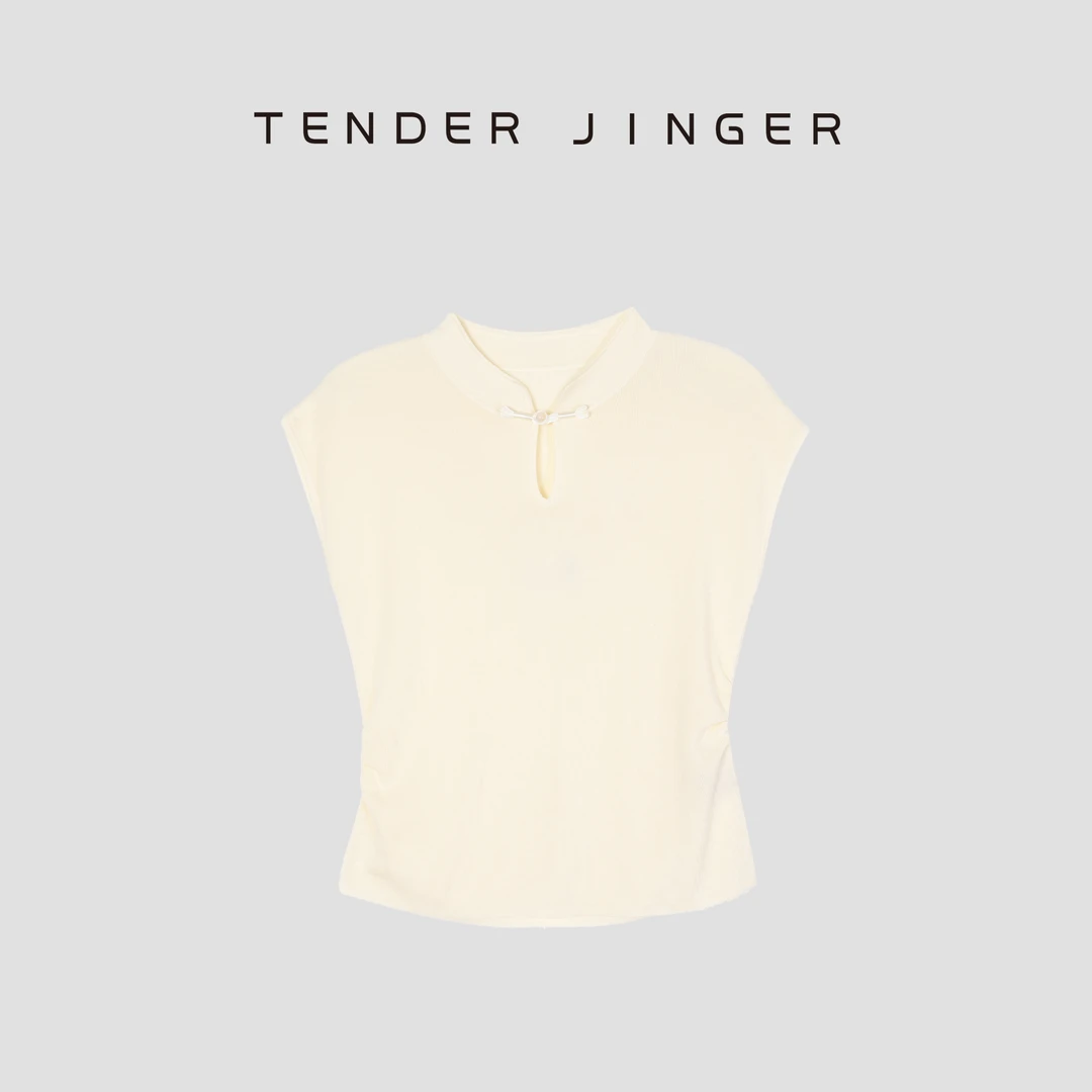 Tender Jinger国风小飞袖天丝短袖T恤T52TJJ30183