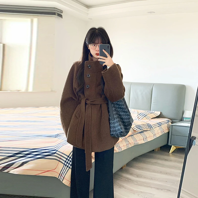 赫本风呢子大衣女2025秋冬季新款毛呢外套小个子高级感气质正流行