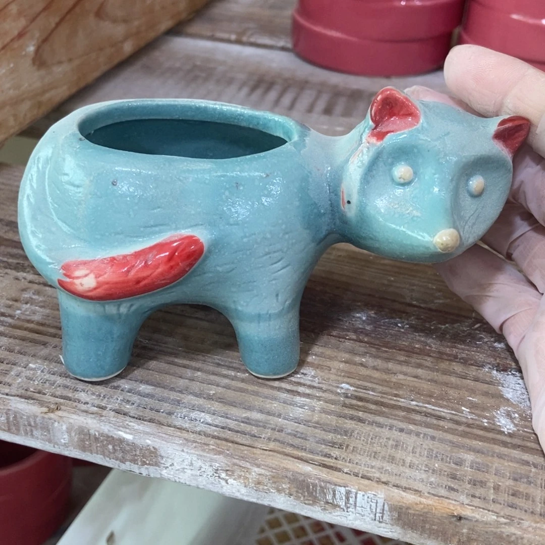 红陶高温陶瓷花盆瑕疵