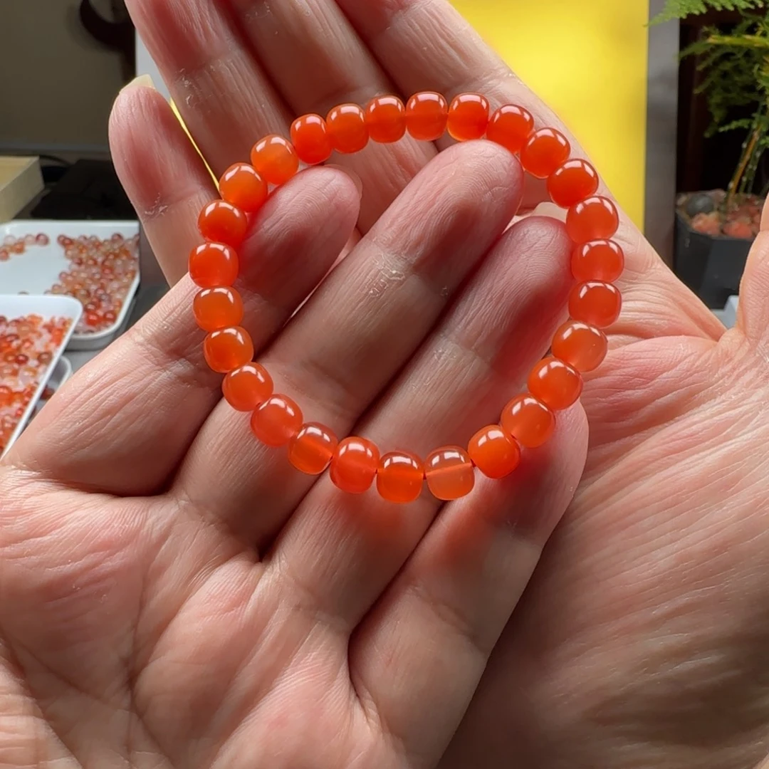 南红玛瑙未镶嵌8➕老型手串