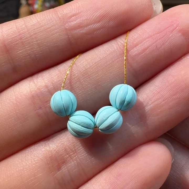 绿松石未镶嵌南瓜珠