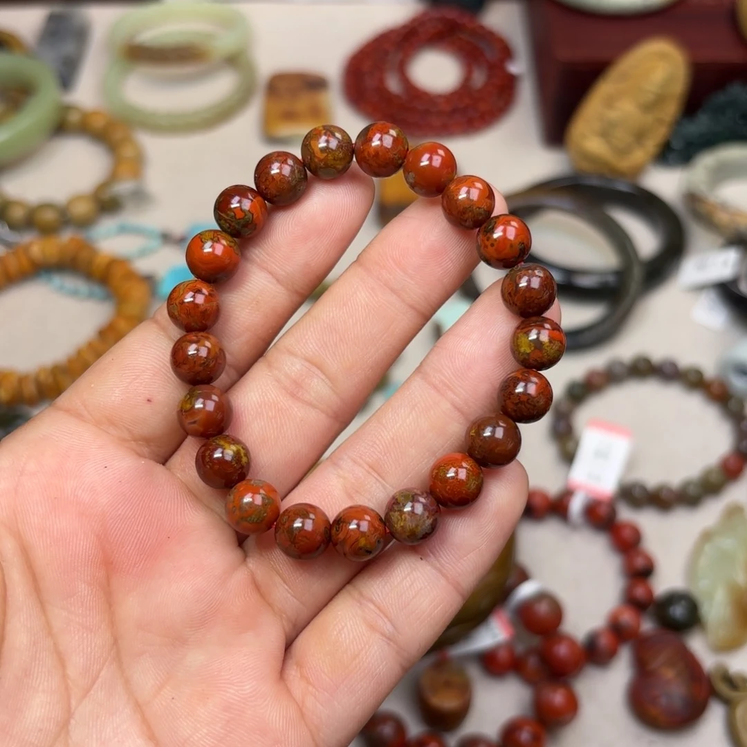 玛瑙/玉髓手链未镶嵌玫*花战国红
