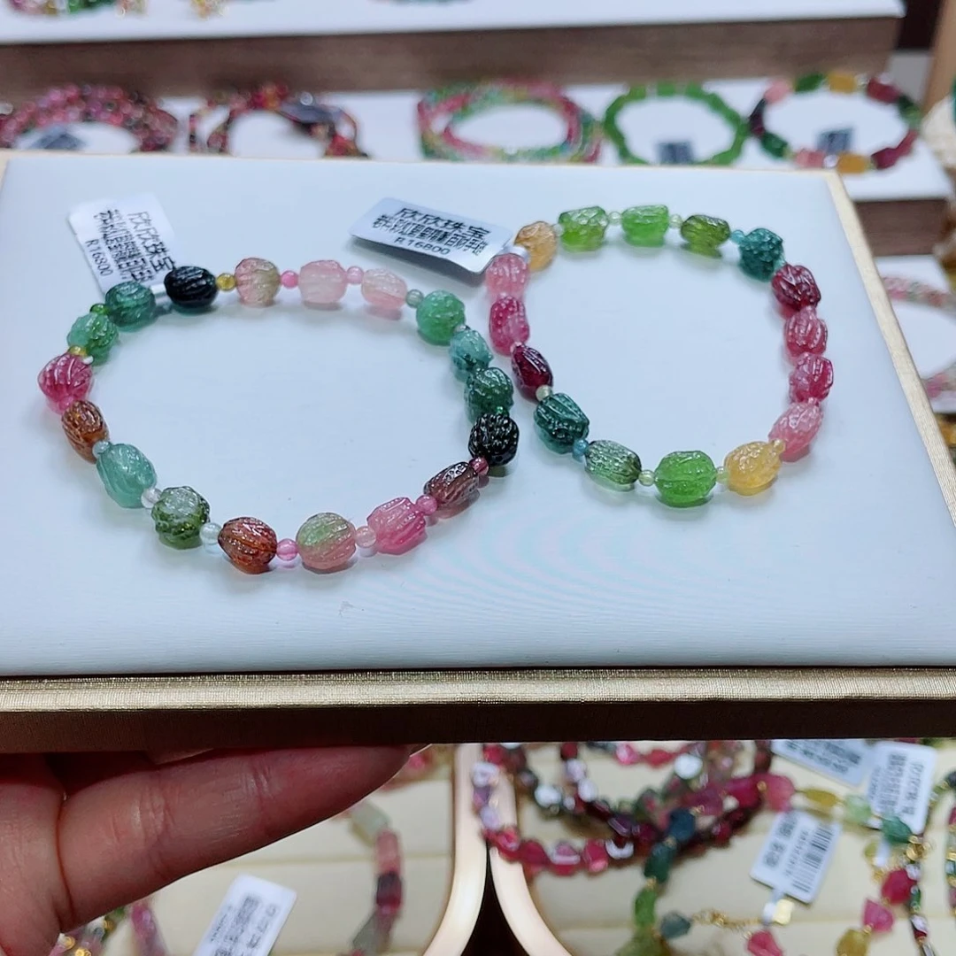 碧玺手串未镶嵌多样性发其一