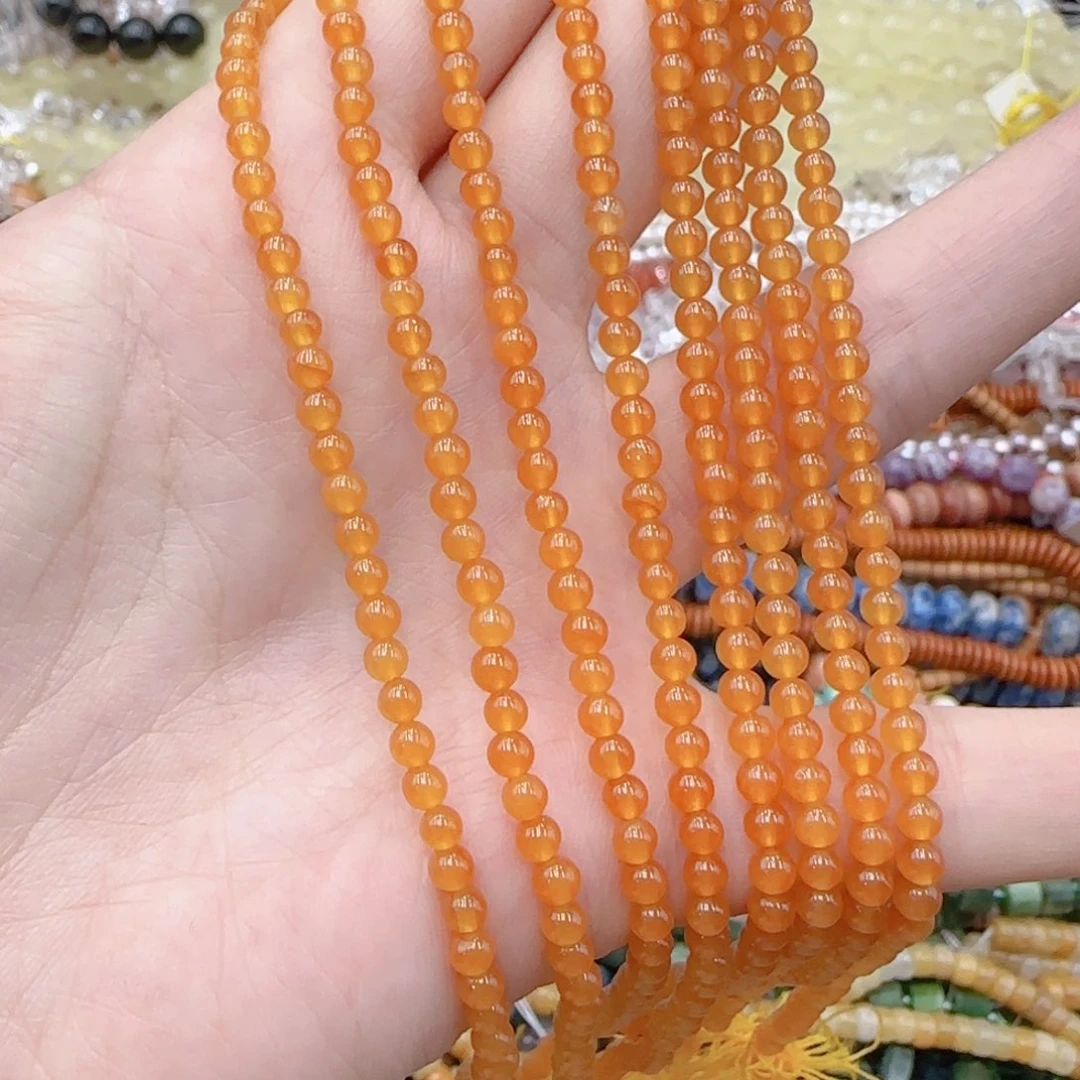 玛瑙/玉髓未镶嵌珠宝半成品一级黄玉一条卡3