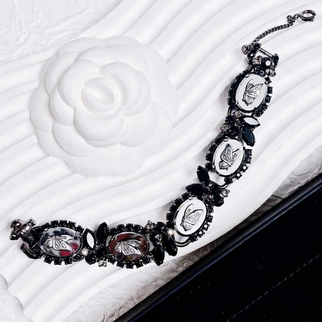 95新  柚礼中古/卡梅奥黑色蝴蝶手链HZ501039