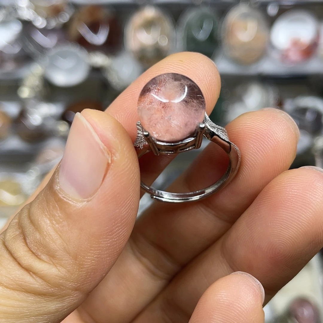 【闪购商品】银S925镶嵌珠宝半成品水晶戒指