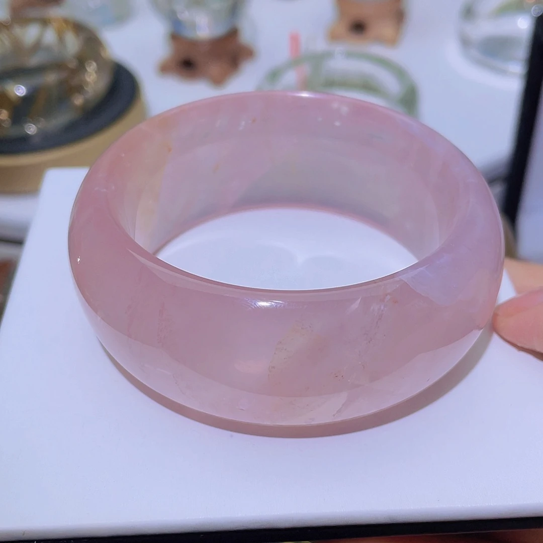 水晶手镯未镶嵌园*粉晶