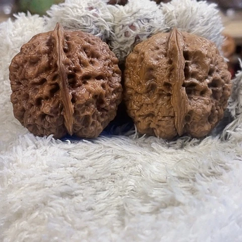 文玩核桃把件大理卧龙带彩39