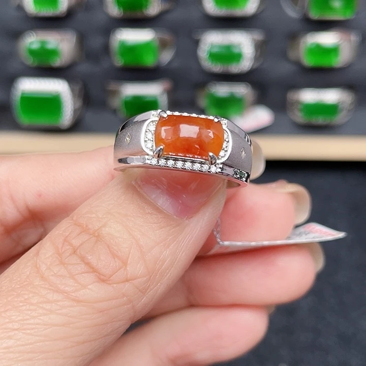 翡翠戒指银S925镶嵌编号2825没有运费险