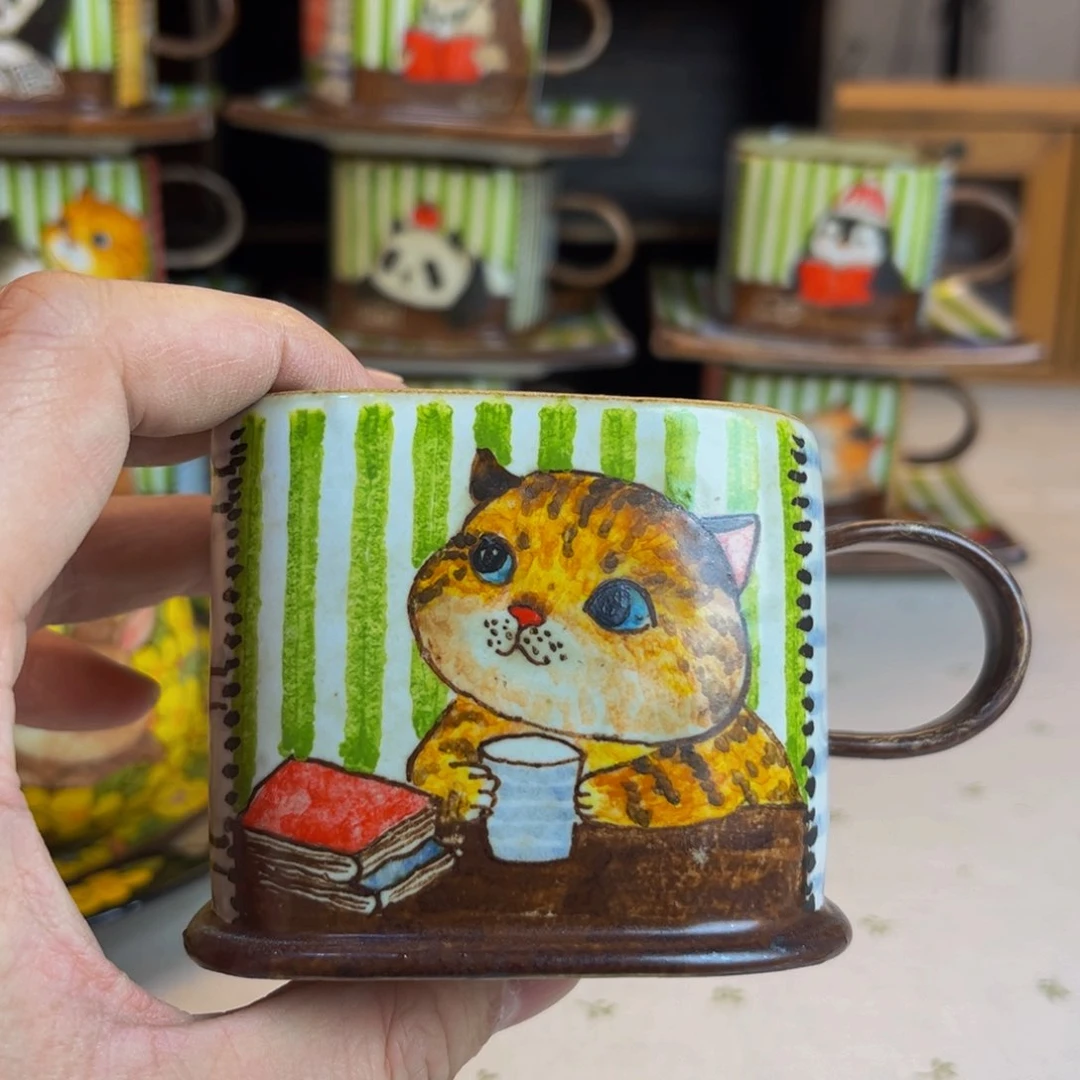 【闪购商品】摆件弟**?桃园山房高温釉下彩