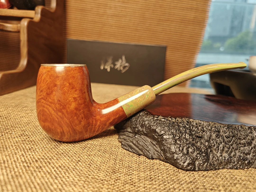 深林石楠木烟斗  银圈阅读军插