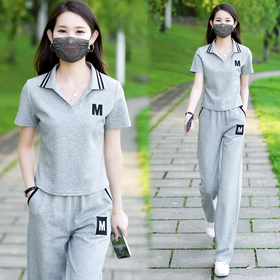 2025夏季新款爆款洋气短袖休闲运动衣服套装女装两件套跑步夏装